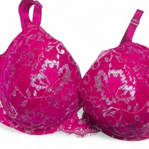 Victoria's Secret Dream Angels Bra Hot pink push up bra 34DDD